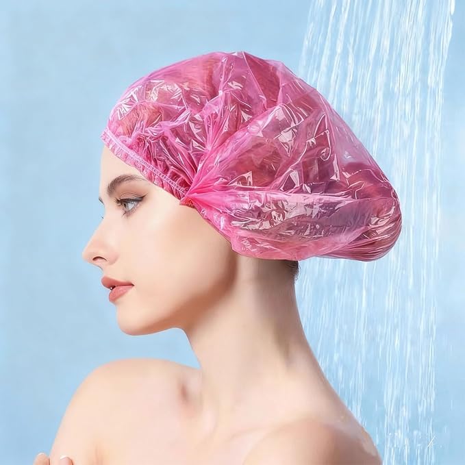 200 PCS Disposable Shower Caps Thickened Waterproof Hair Bath Caps - Image 3