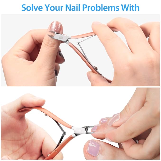 Mudder 3 Pack Rose Gold Cuticle Trimmer Nippers Cutter Tool Stainless Steel - Image 2