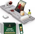 ROYAL CRAFT WOOD Premium Foldable Bathtub Tray Caddy by RoyalCraftWood