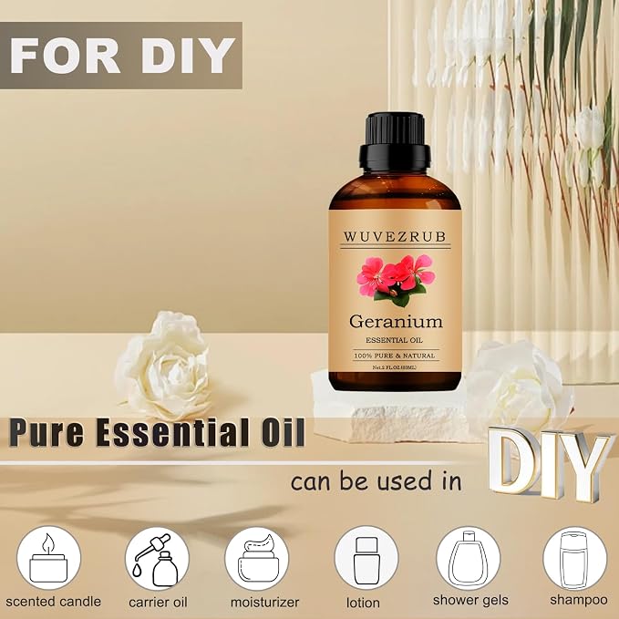 Geranium Essential Oil, 60ML Pure and Natural - Image 3
