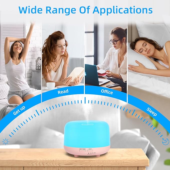 SPLITSKY 300ML Essential Oil Diffuser, Cool Mist Small Diffuser - Image 6