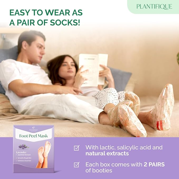 PLANTIFIQUE Foot Peeling Mask 2 Pack | Dermatologically Tested Repairs Heels & - Image 5