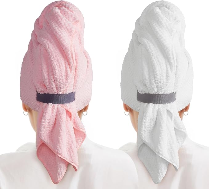 MABAO 2 Pack Microfiber Hair Towel Wrap by MABAOSleepMasks