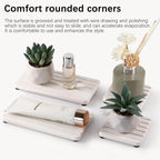 Set of 4 Bathroom Vanity Tray, Quick-Dry Diatomite Kitchen Tray - Image 2