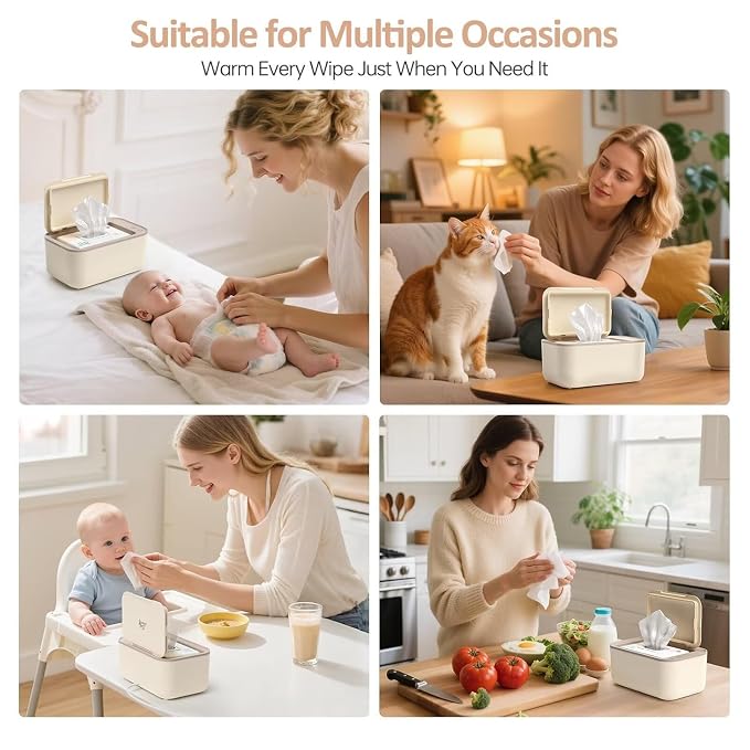 Chefhandy Baby Wipe Warmer & Wet Wipes Dispenser, 3-Mode Temperature Control - Image 5