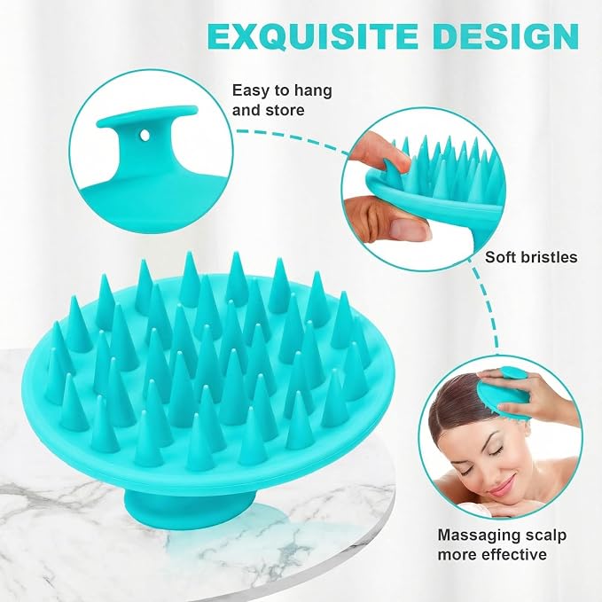 Meartchy Silicone Scalp Massager Shampoo Brush, Scalp Brush - Image 3