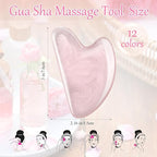 Sherr 12 Pcs Gua Sha Facial Tools Resin Heart Shaped Massage Guasha Tool - Image 2