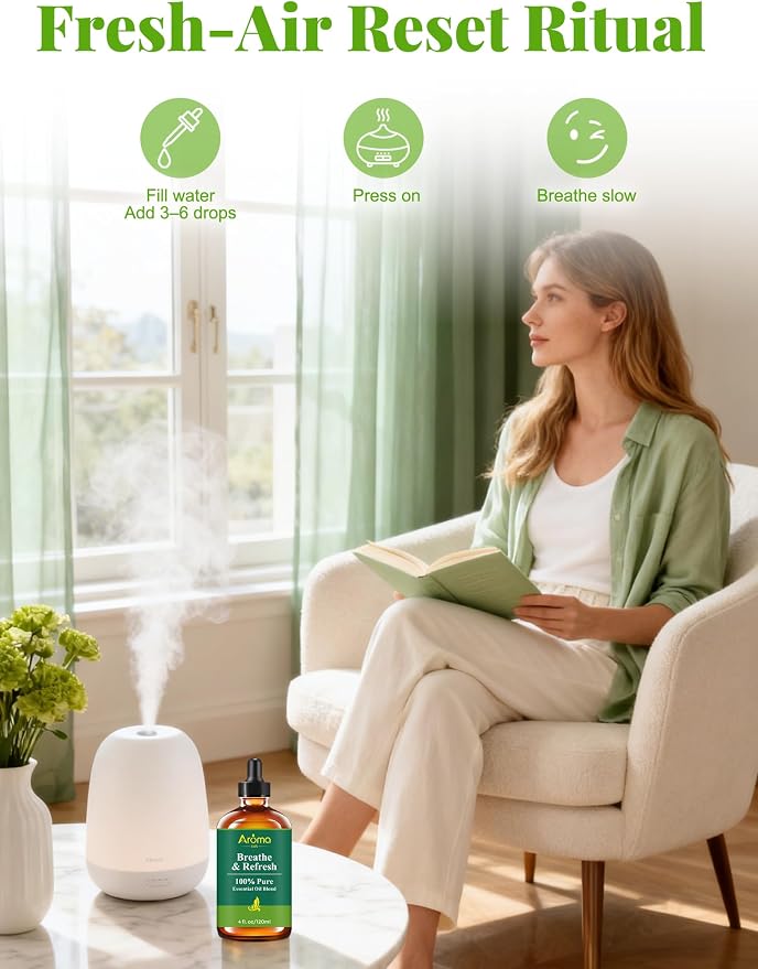 Breathe & Refresh — A 100% Pure Essential Oil Blend Cool-Crisp Blend that Makes - Image 5