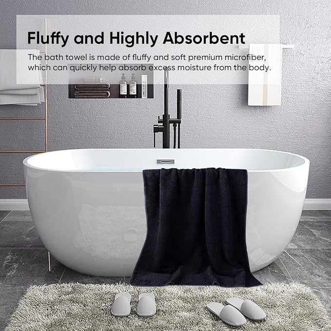 HOMEXCEL Bath Sheets Towels Set Pack of 2, Ultra Soft Bath Towels - Image 5