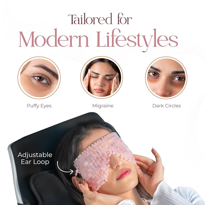 TeraRX® Rose Quartz Eye Mask – Authentic Crystal Eye Mask - Image 5