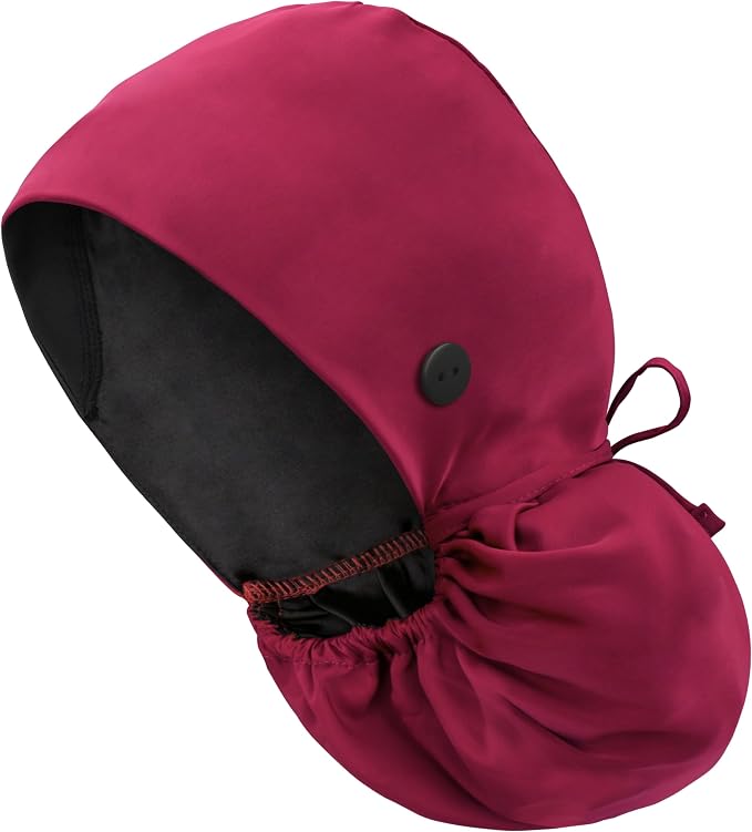 Satin Lined Scrub Cap, Adjustable Surgical Cap by IRIS+CRAFT