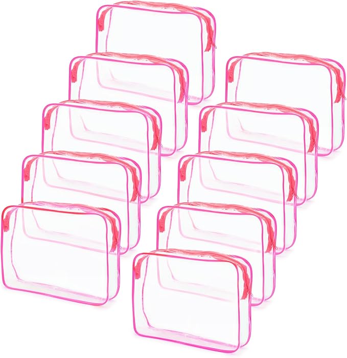 Tbestmax 10 Pack Clear Cosmetic Bags Makeup Bags Portable Waterproof TSA by Tbestmax