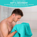 KAHAF COLLECTION 6 Pack Bath Towels Set 100% Ring Spun Cotton, Lightweight - Image 5