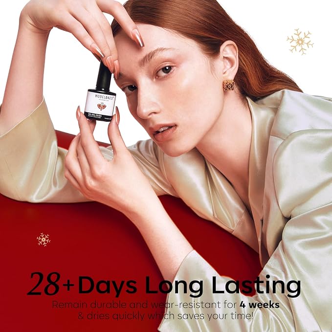 modelones Christmas Gel Nail Polish Set, Winter Cat Eye Red Dark Green Blue - Image 8