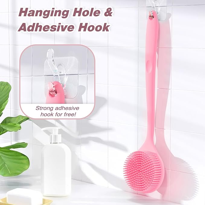 Manmihealth Silicone Back Scrubber & Soft Bath Glove Set, Super-Exfoliating - Image 7