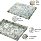 Marble Bathroom Vanity Tray, Natural Luxury Vanity Home Kitchen Bathroom Table - Image 3