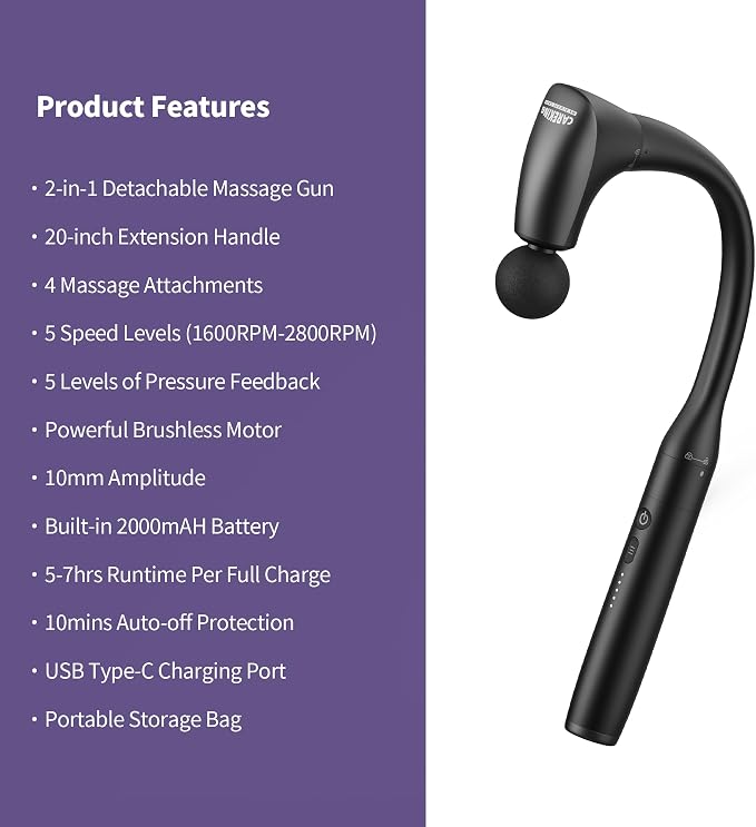 2-in-1 Detachable Muscle Massage Gun Deep Tissue - Image 9