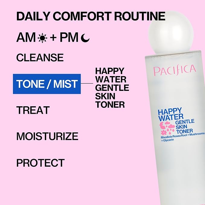 Pacifica Happy Water Hydrating Facial Toner – Vegan Ceramides, Hyaluronic Acid - Image 9