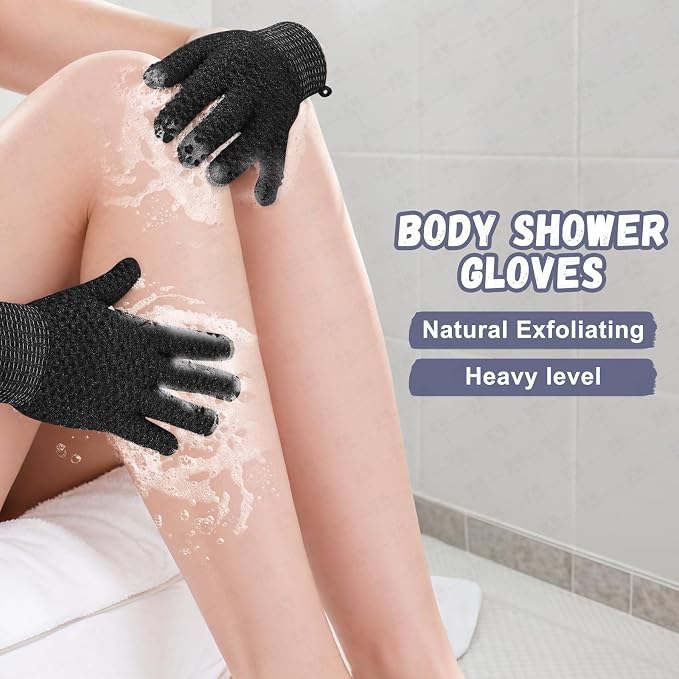 Exfoliating Dual Texture Bath Gloves - Image 4
