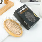 Metal Hair Brush for Scalp Massage & Hair Growth, Natural Bamboo Mental Brush - Image 8