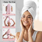 MABAO 2 Pack Microfiber Hair Towel Wrap - Image 6