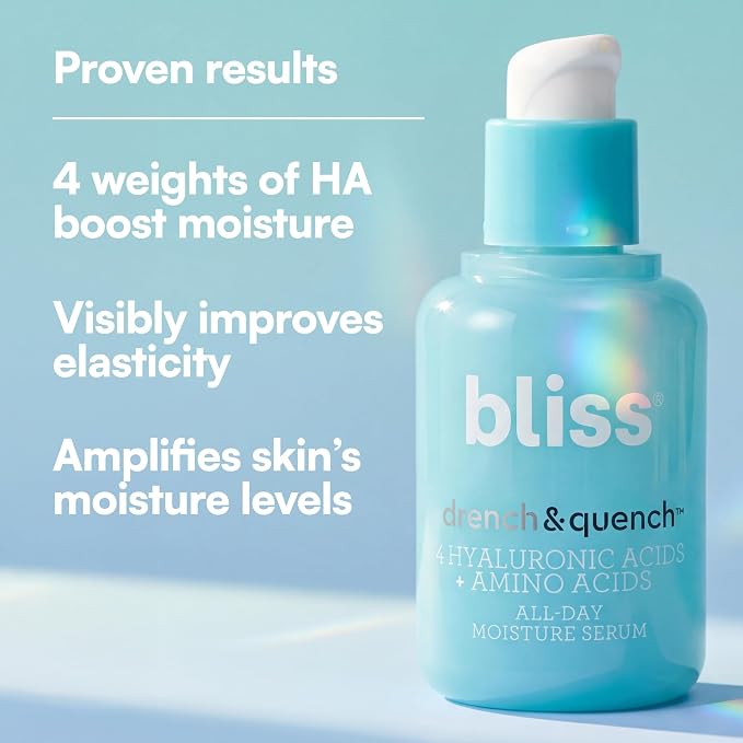Bliss Drench & Quench Hyaluronic Acid Serum – Hydrating Face Serum - Image 7