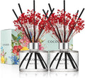 COCODOR Preserved Real Flower Reed Diffuser/Black Cherry / 6.7oz / 2 Pack/Reed by COCODOR