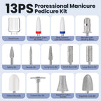 Electric Nail Drill, Cordless 2000 mAh Rechargeable Portable Nail File 12 in 1 - Image 5