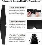 Silk Sleep Mask for Women Men, Mulberry Silk Eye Sleeping Mask & Blindfold - Image 6