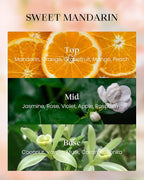 M&SENSE Sweet Mandarian Scented Vegan Soy Candles, No Toxin Refreshing Fragrance - Image 3