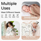 Yoofoss Hooded Baby Towels for Newborn 2 Pack 100% Muslin Organic Cotton Baby - Image 4