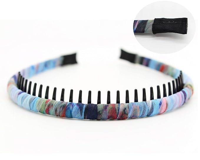 JOBAND 4-Pack Multi-colored Resin Teeth Hair Hoop Non-slip Comfortable - Image 4