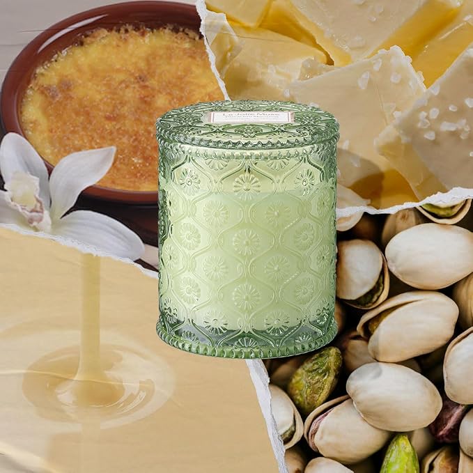 LA JOLIE MUSE Pistachio Macaron Scented Candle | Pistachio, Milk & Vanilla | 6 - Image 2