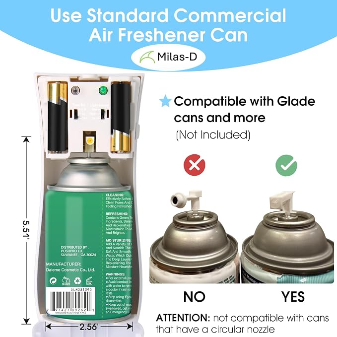 Automatic Air Freshener Spray Dispenser, Custom Timing, Wall Mounted or Free - Image 4