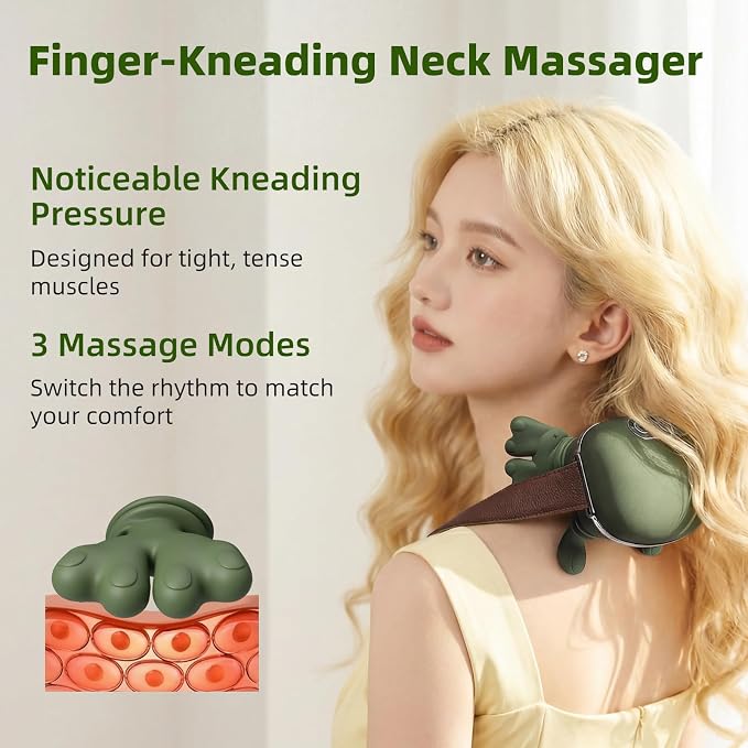 Neck Massager with Finger Kneading, Deep Tissue Neck & Shoulder Massager - Image 2