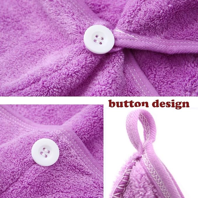 M-bestl 2 Pack Microfiber Hair Towel Wrap, Hair Drying Towel - Image 4