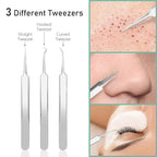 Pinkiou Blackhead Remover Comedone Pimple Popper Tool Acne Extractor Blemish - Image 2