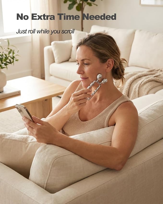 Yeamon 3-in-1 Face Roller for Skin Care, Facial Massager - Image 7