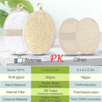 3 Packs Exfoliating Loofah Sponge Pads, Large 5”x 7”-100% Natural Luffa and - Image 4