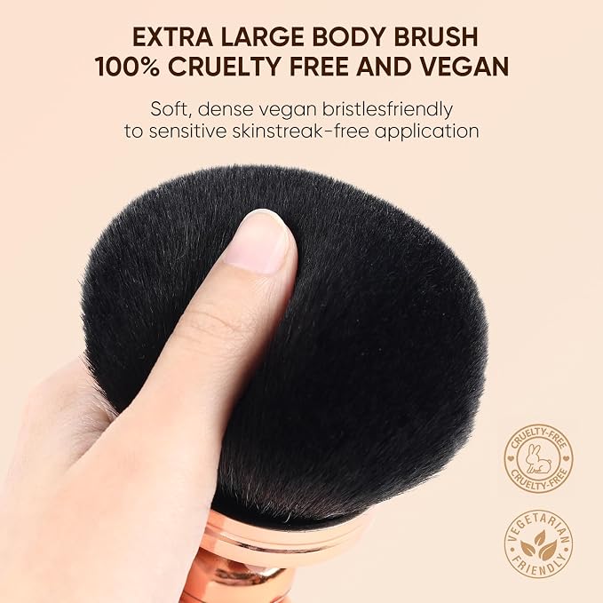 Professional Kabuki Brush, Extra Large Body Makeup Brush, Self Tanner Blend - Image 2