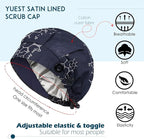 2 Pack Satin Lined Bouffant Scrub Caps - Image 2
