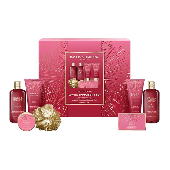 Baylis & Harding Midnight Cherry Luxury Pamper Gift Set by BaylisHarding