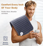Christmas Gifts Heating Pad for Back, Shoulder Pain & Cramps Relief, Electric - Image 5