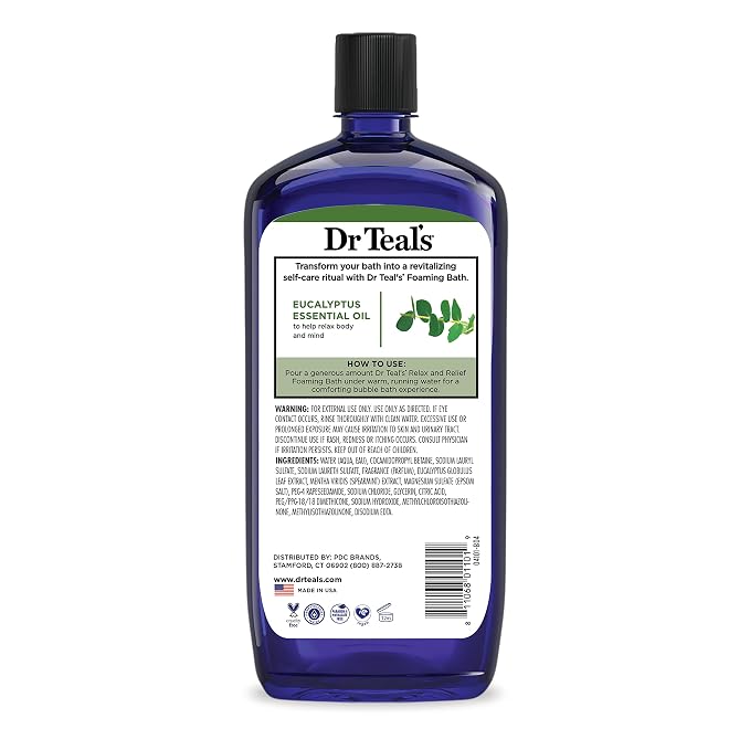 Dr Teal's Foaming Bath with Pure Epsom Salt, Relax & Relief with Eucalyptus & - Image 12