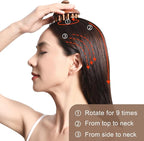 Wooden Scalp Massager for Hair Growth｜Full Body Massage Tool｜Scalp Brush｜Gua - Image 4