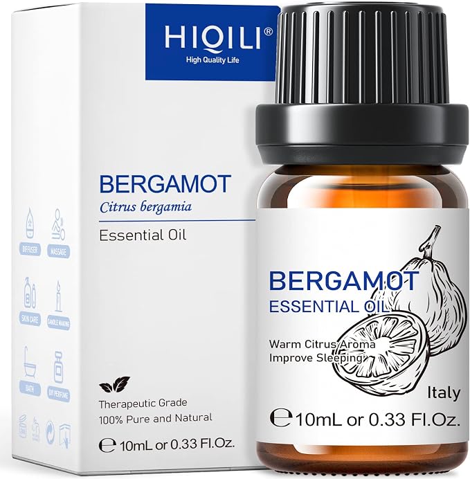 HIQILI Bergamot Essential Oil for Diffuser, 100% Pure & Natural, Travel Size by HIQILI