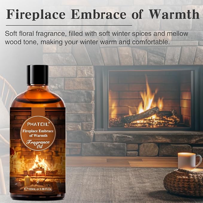 PHATOIL 3.38FL.OZ Fireplace Embrace of Warmth Fragrance Oils - Image 2