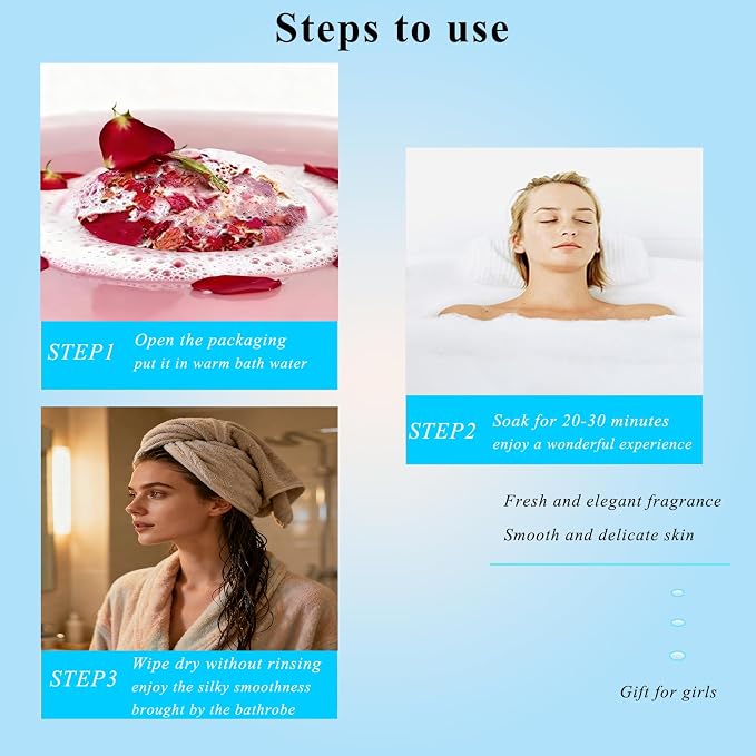 Bath Bombs Gift Set, 100g Natural Plant Essential Oil Aromatherapy Steaming - Image 5