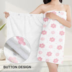 Absorbent Bath Towel Wrap Set for Women, Microfiber Shower Robe Body Towel - Image 5