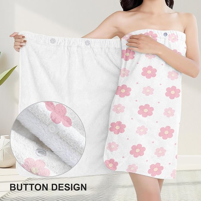 Absorbent Bath Towel Wrap Set for Women, Microfiber Shower Robe Body Towel - Image 5